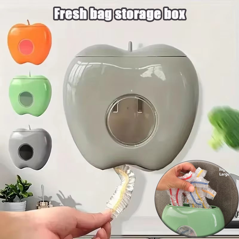 Food Storage Meals - 1PC ディスペンサー収納ボックス 食品保存袋用 防塵プルアウト引き出し クリアシースルー キャビネット冷蔵庫用