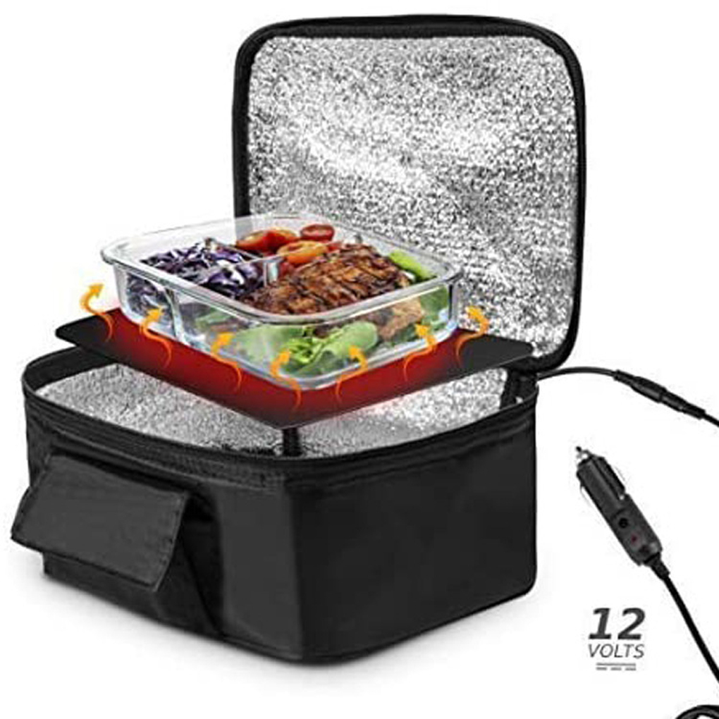 Portable Food Warmer - ポータブルカー食品保温バッグ 12V パーソナルカー電気ランチウォーマー 食品調理再加熱ランチバッグ 車 トラック