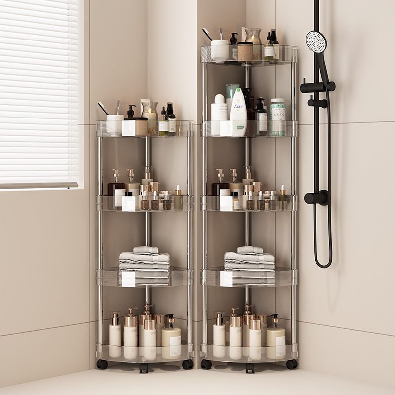 Food Storage Shelving - 棚 透明収納ラック 浴室 キッチン棚 収納 三角形