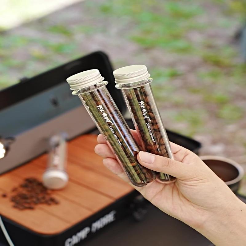 Food Storage Youtube - アルミツール付きコーヒー豆保存チューブ、瓶詰めチューブ、穀物保存木製密封気密キャニスター