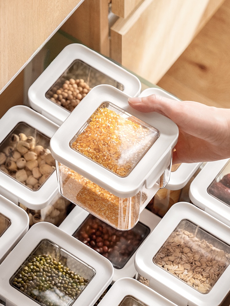 Food Storage Necessities - 食品グレードの密閉保存瓶 キッチン必需品 乾物 ナッツ保存容器 気密スパイス保存ボックス レイジーコーナー