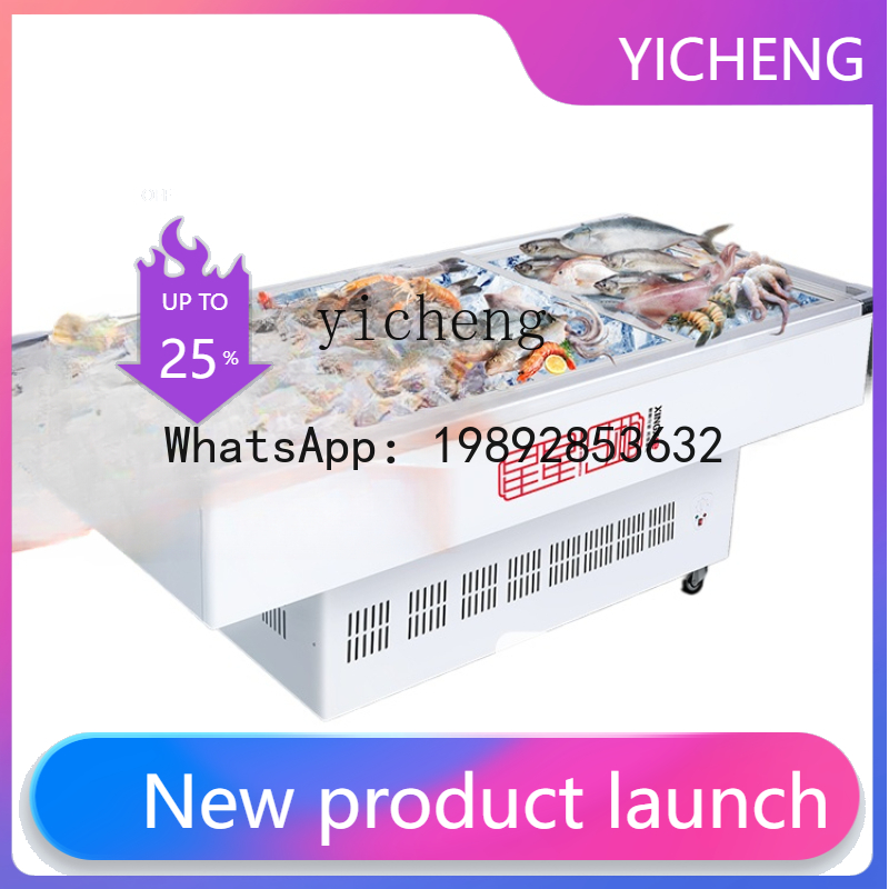 Food Storage In Cabinets - ZSG業務用水平型シーフード陳列棚冷凍庫BBQ串鮮度保持食品陳列冷蔵庫
