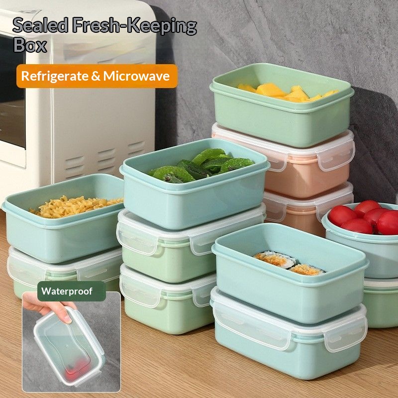 Storage Food Prep - 気密食品保存容器 BPAフリー スタッカブル 漏れ防止 ランチボックス 冷蔵庫オーガナイザー