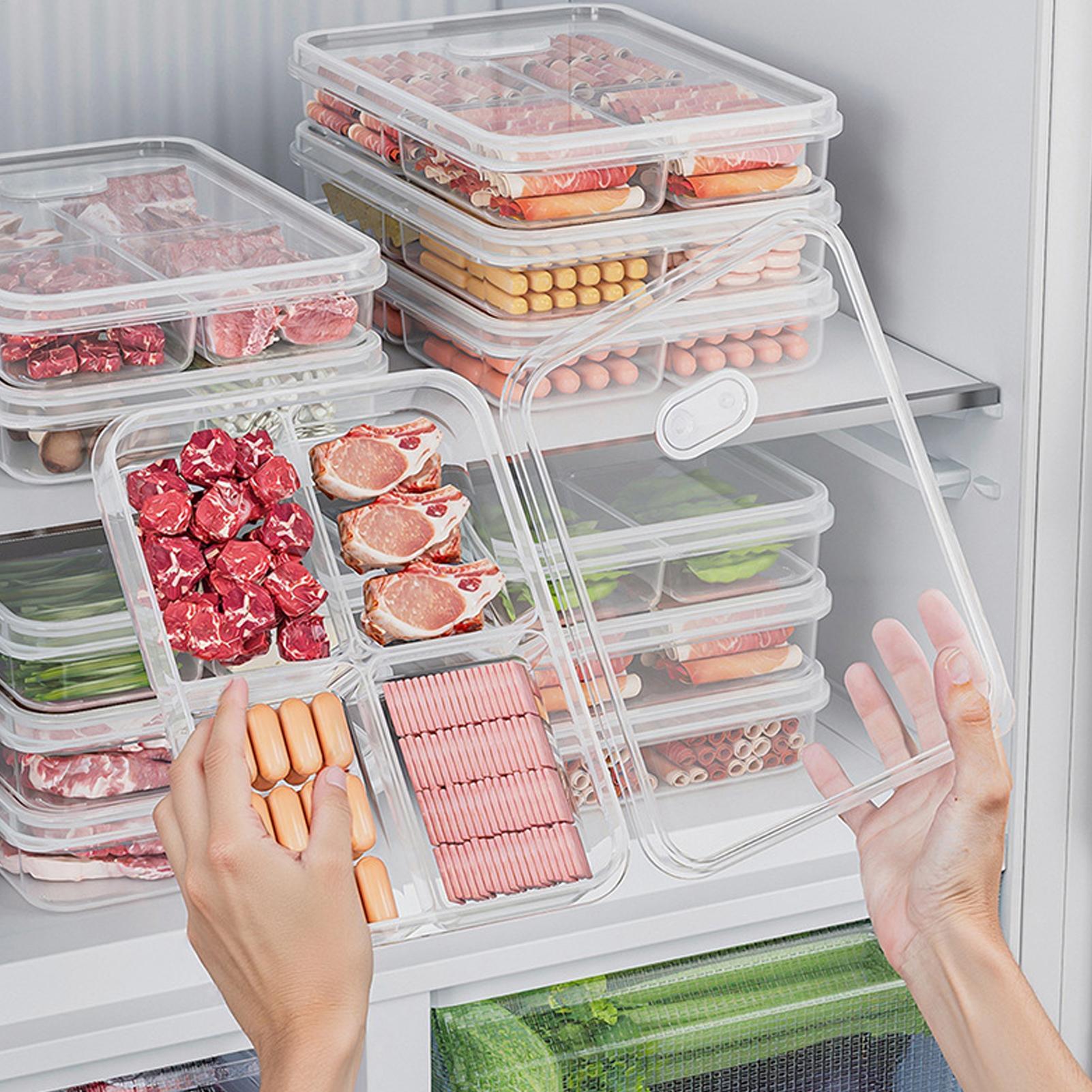 Food Storage Time - 1PC 冷蔵庫収納ボックス肉野菜鮮度保持収納ボックス透明食品保存ボックスキッチンオーガナイザーボックス