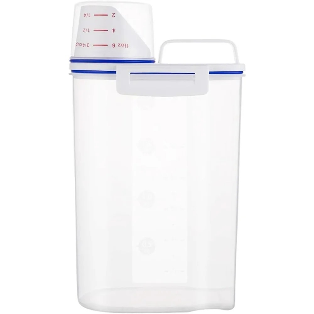 Food Storage Meals - 米乾物保存容器 BPAフリー 食品保存容器 プラスチック密封容器 ディスペンサー 注ぎ口付き計量カップ付き