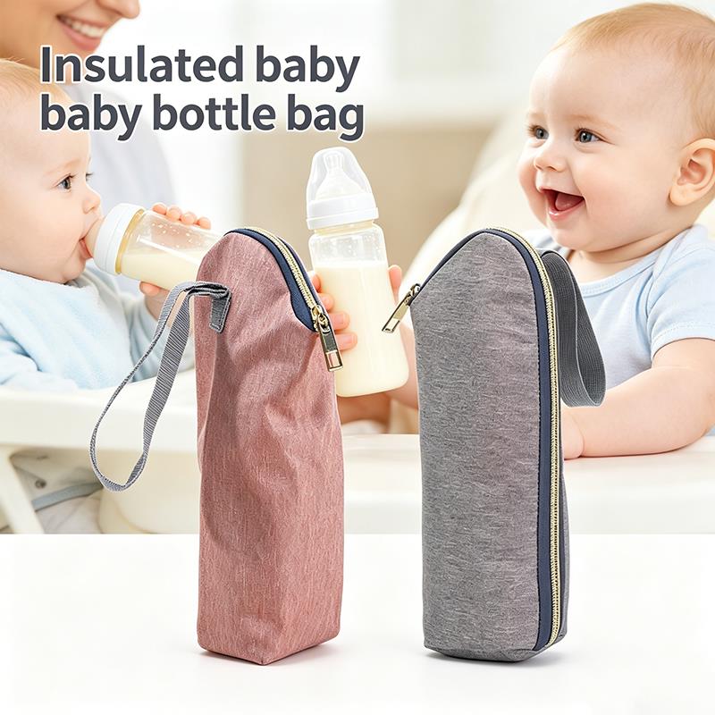 Portable Food Warmer - ポータブル哺乳瓶断熱バッグ、ジッパー付き保温ボトルポーチ、新生児用アルミホイル保温ボトルウォーマーポーチ