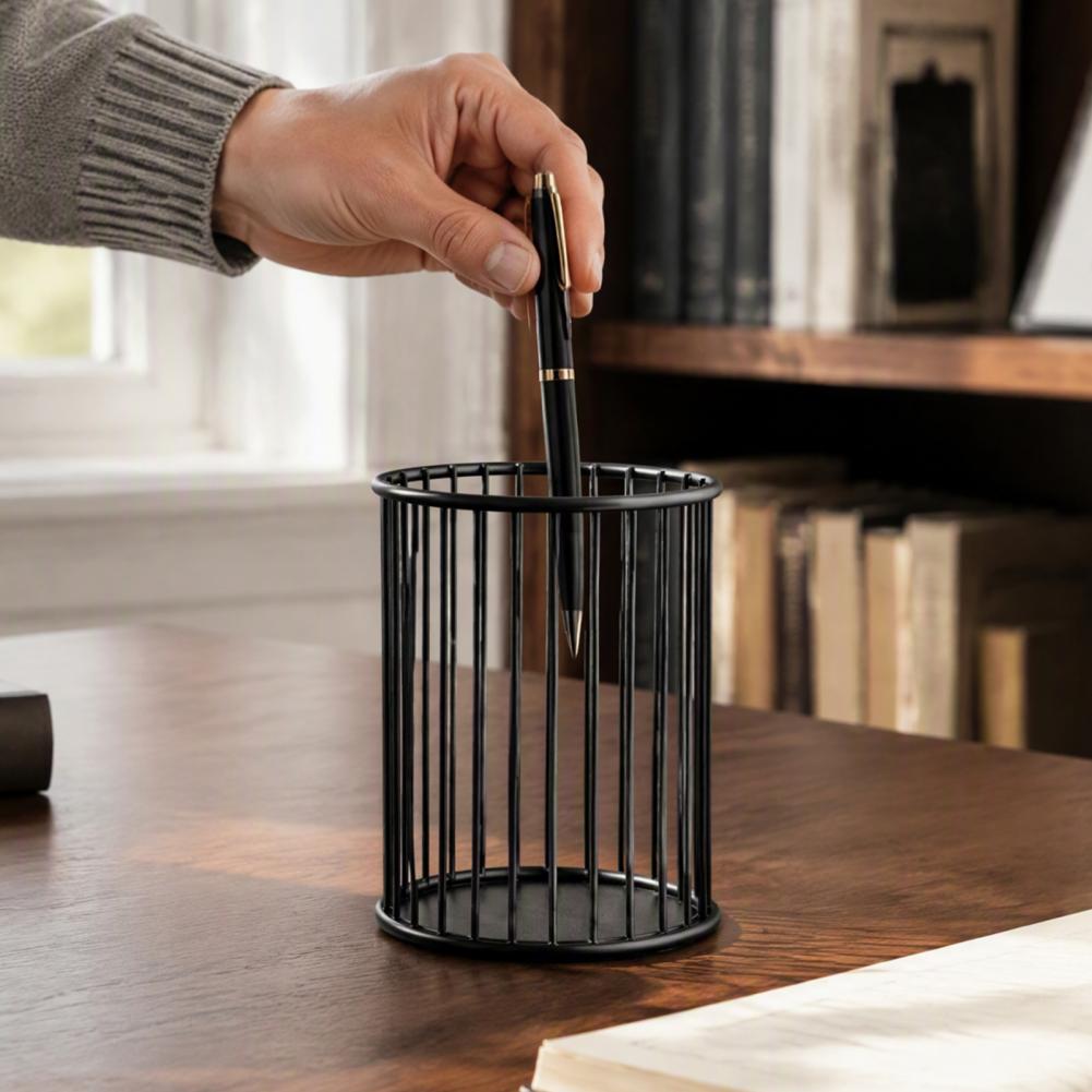 ペンホルダー/収納バスケット、中空グリッド鉄製収納チューブ、 - Food Storage Youtube のレビューと価格