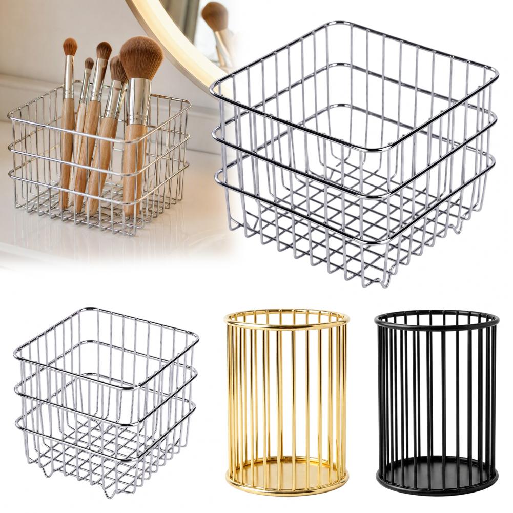 ペンホルダー/収納バスケット、中空グリッド鉄製収納チューブ、 - Food Storage Youtube のレビューと価格