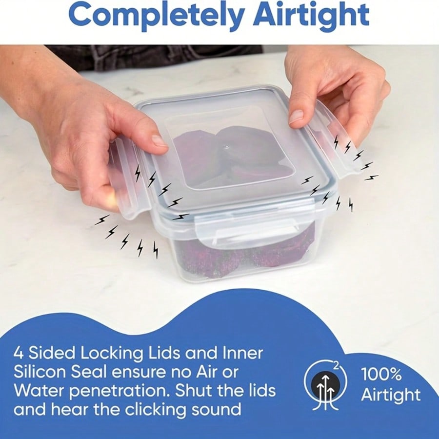 24個入り食品保存容器、気密蓋付き、ランチやオフィスでの食事 - Storage Food Prep のレビューと価格