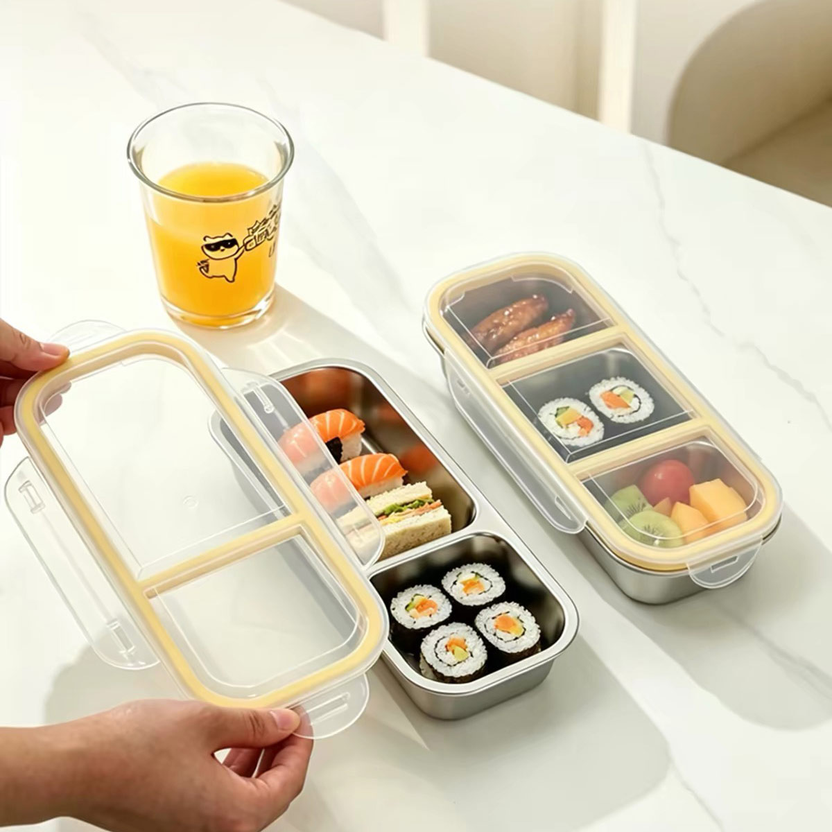 ステンレス製の蓋付き食品保存容器、食品グレードの密閉ランチボ - Food Storage Boxes With Lids のレビューと価格