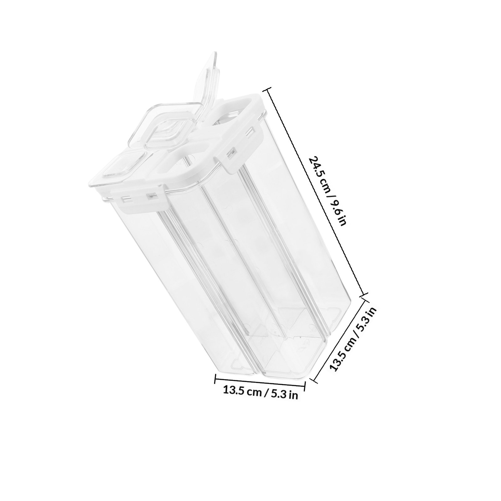 プラスチック製4区画食品保存容器 透明 密閉 キッチンパント - Food Storage Pantry のレビューと価格