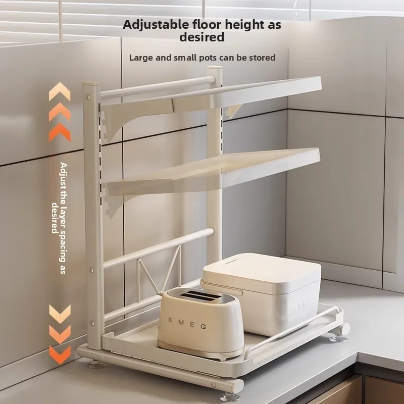 インターネットセレブ向け引き出し式炊飯器棚 キッチン多機能電 - Food Storage Shelving のレビューと価格