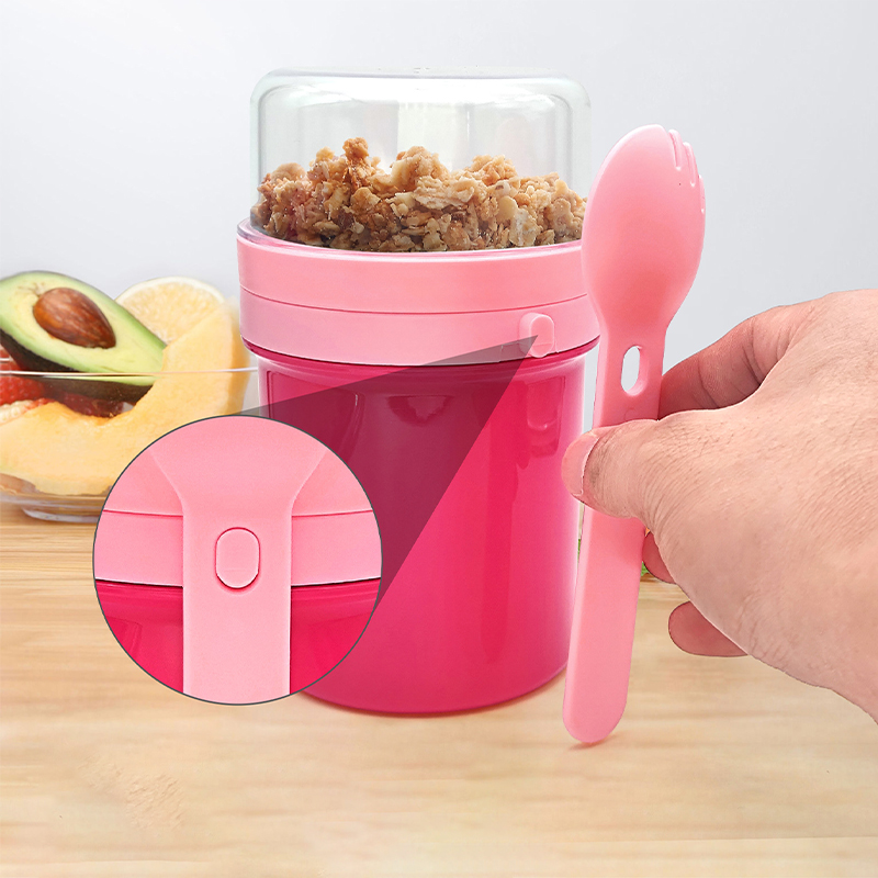 ポータブル二層オーバーナイトオーツカップ、漏れ防止密閉サラダ - Food Storage Meals のレビューと価格
