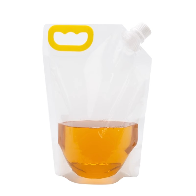 新しい液体吸引ノズルバッグクリア飲料バッグ防水フラスコ酒バッ - Food Storage Necessities のレビューと価格