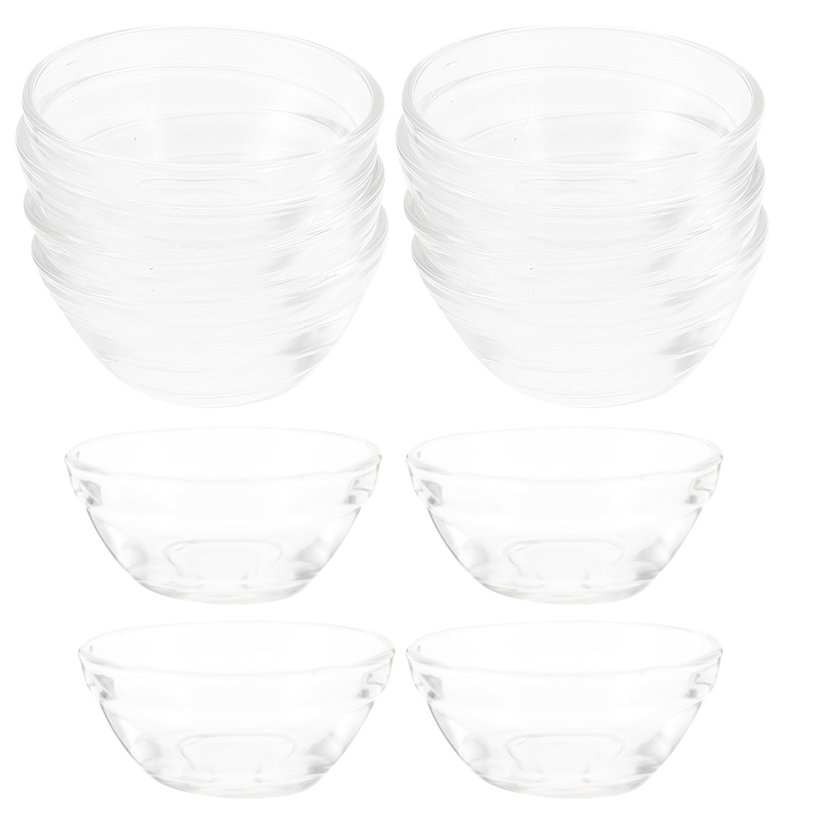 12個入り、耐熱性のある透明なガラス製プディングボウル。重ね - Food Storage Glass のレビューと価格