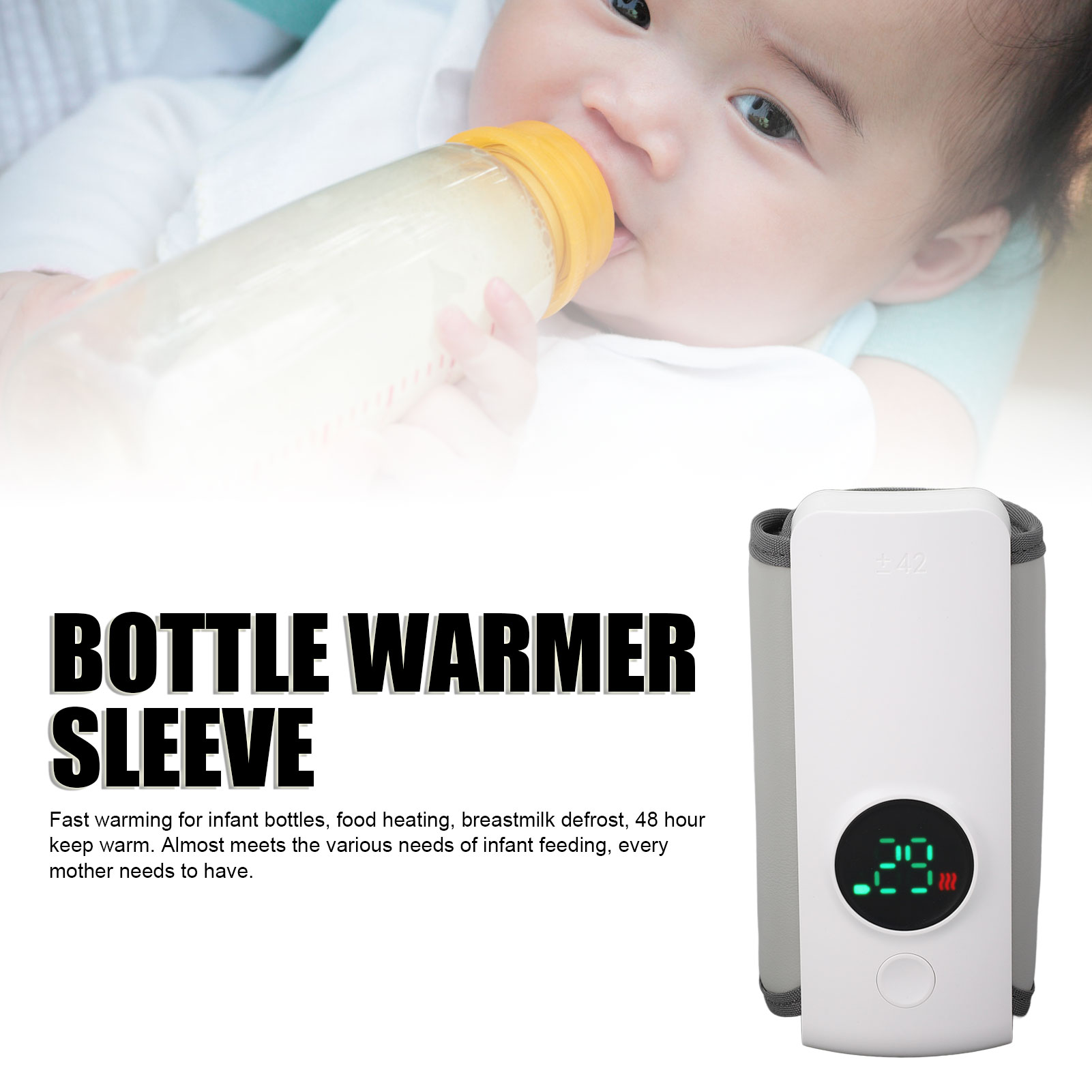 ポータブルボトルウォーマー高速加熱正確な温度制御ミルクボトル - Portable Food Warmer のレビューと価格