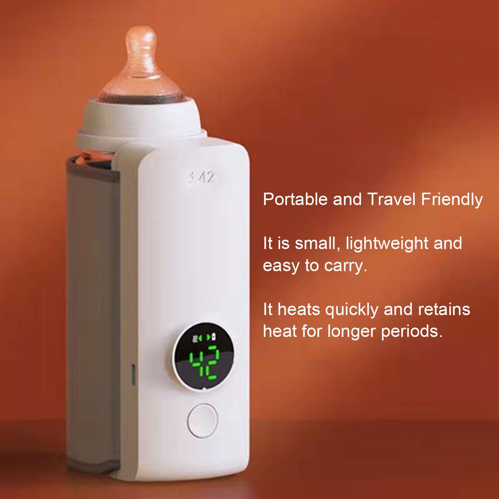 ポータブルボトルウォーマー高速加熱正確な温度制御ミルクボトル - Portable Food Warmer のレビューと価格