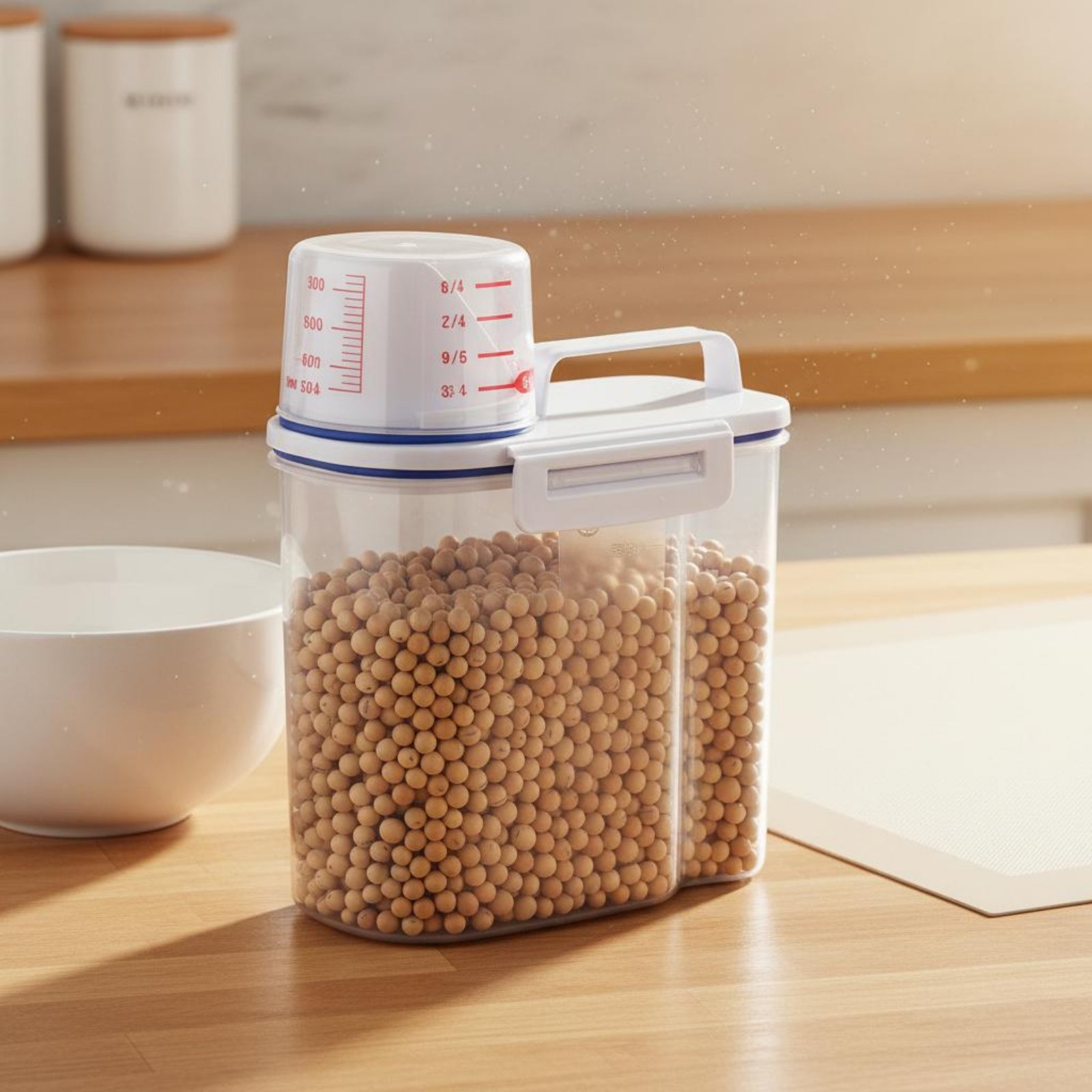 米収納容器 安全な米ディスペンサー 計量機能付き ドライフー - Food Storage Pantry のレビューと価格