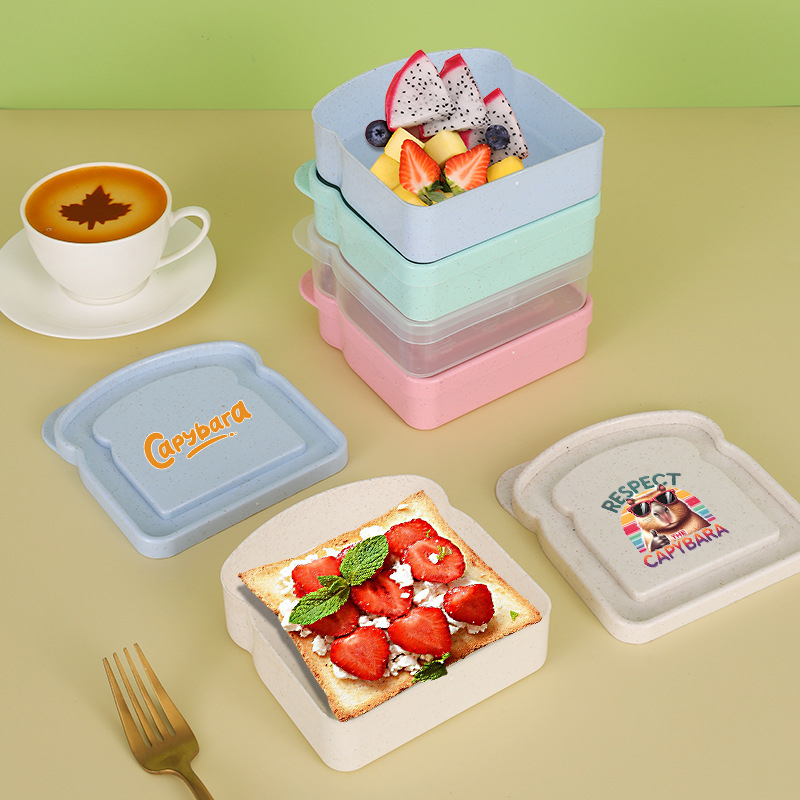 カピバラサンドイッチ食品保存ケースコンテナサラダフルーツスナ - Food Storage Boxes With Lids のレビューと価格