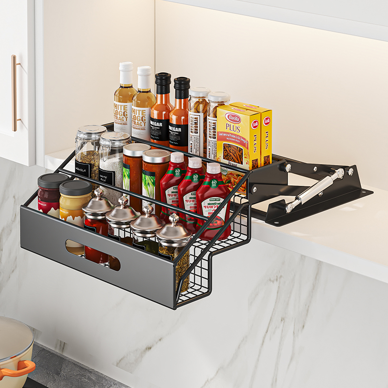 1個 3段式プルダウンオーガナイザー リフト式格納式キッチン - Food Storage Shelving のレビューと価格