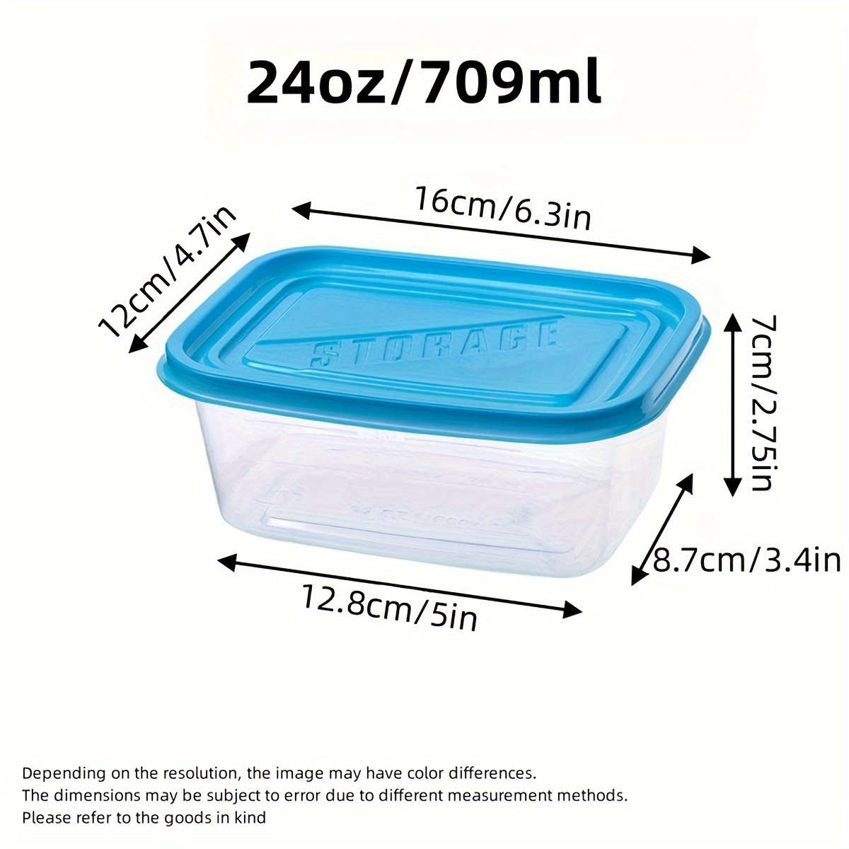 透明な積み重ね可能なプラスチック製食品保存容器6個セット、青 - Food Storage Boxes With Lids のレビューと価格