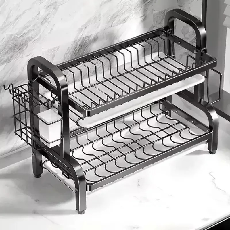 キッチン食器収納ラック、キャビネット重ね置き水切りラック、食 - Food Storage Shelving のレビューと価格