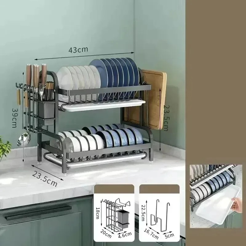 キッチン食器収納ラック、キャビネット重ね置き水切りラック、食 - Food Storage Shelving のレビューと価格