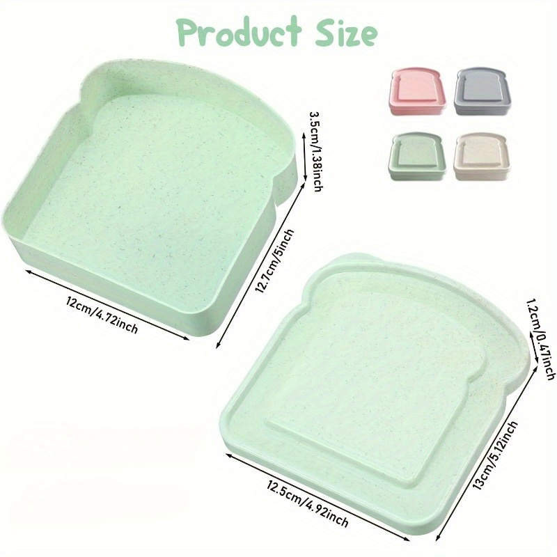 1pc 弁当箱、サンドイッチ容器、弁当箱用プラスチックトース - Food Storage Boxes With Lids のレビューと価格