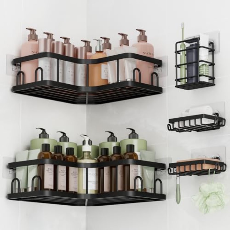 1個/3個/5個入りコーナーシャワー収納ラック |      - Food Storage Shelving のレビューと価格