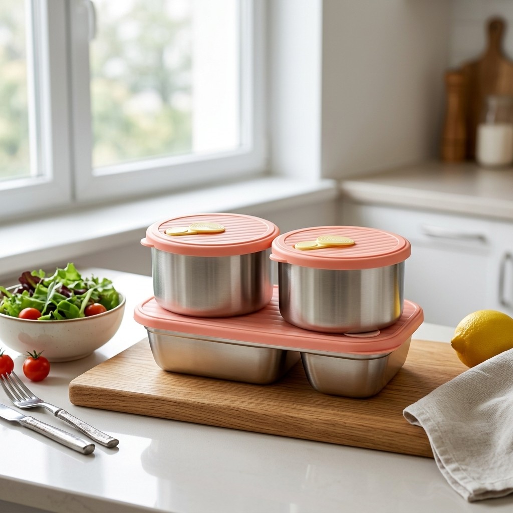 電子レンジ対応 304ステンレス製ランチボックスセット 弁当 - Storage Food Prep のレビューと価格