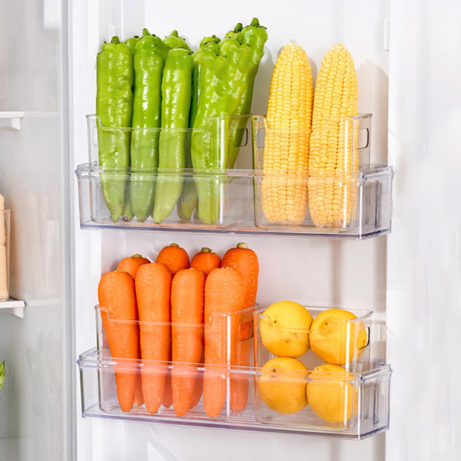 ハンドル付き冷蔵庫用ビン、透明なドアコンテナオーガナイザー、 - Food Storage Pantry のレビューと価格