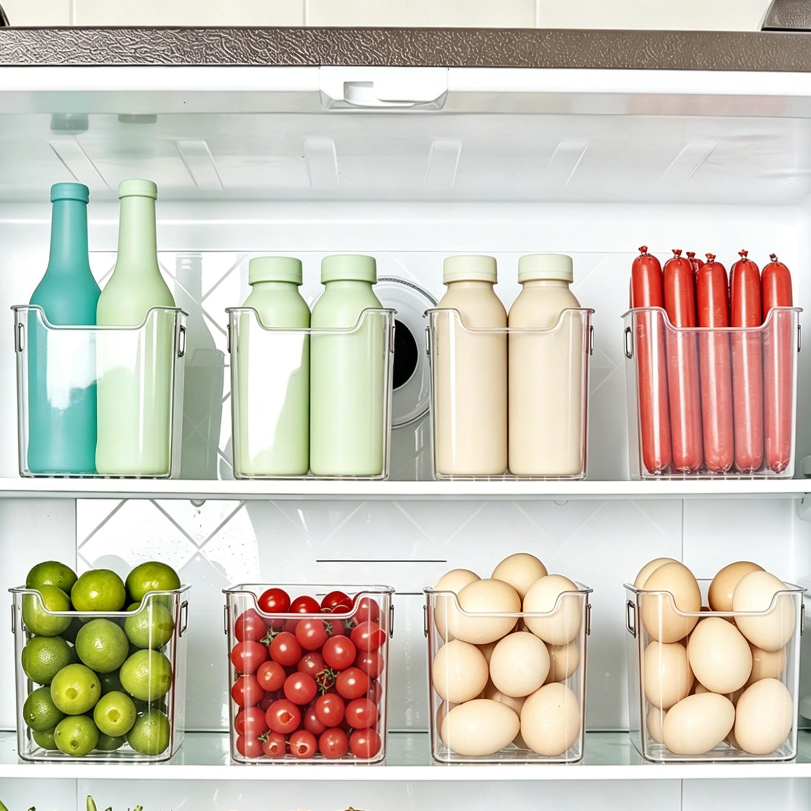 ハンドル付き冷蔵庫用ビン、透明なドアコンテナオーガナイザー、 - Food Storage Pantry のレビューと価格