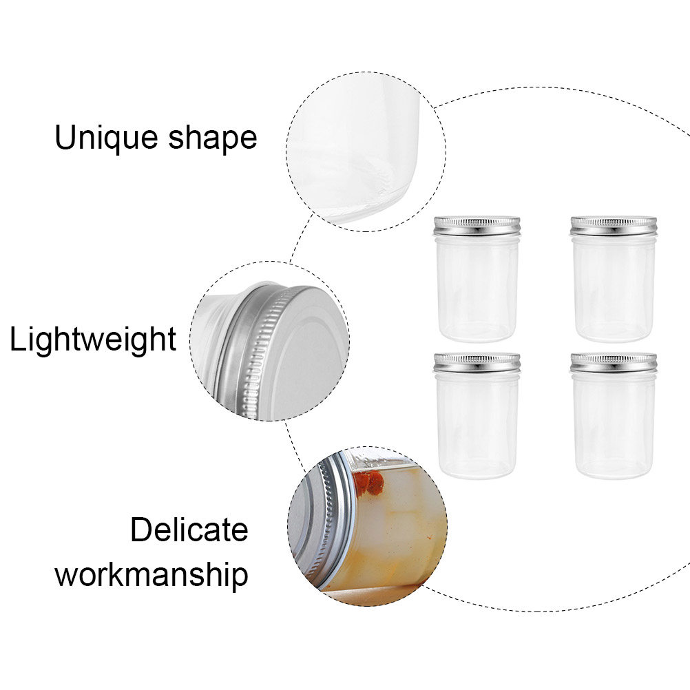 4個入りジャム缶詰瓶 ガラス製密封容器 防湿防塵食品保存瓶  - Food Storage Glass のレビューと価格