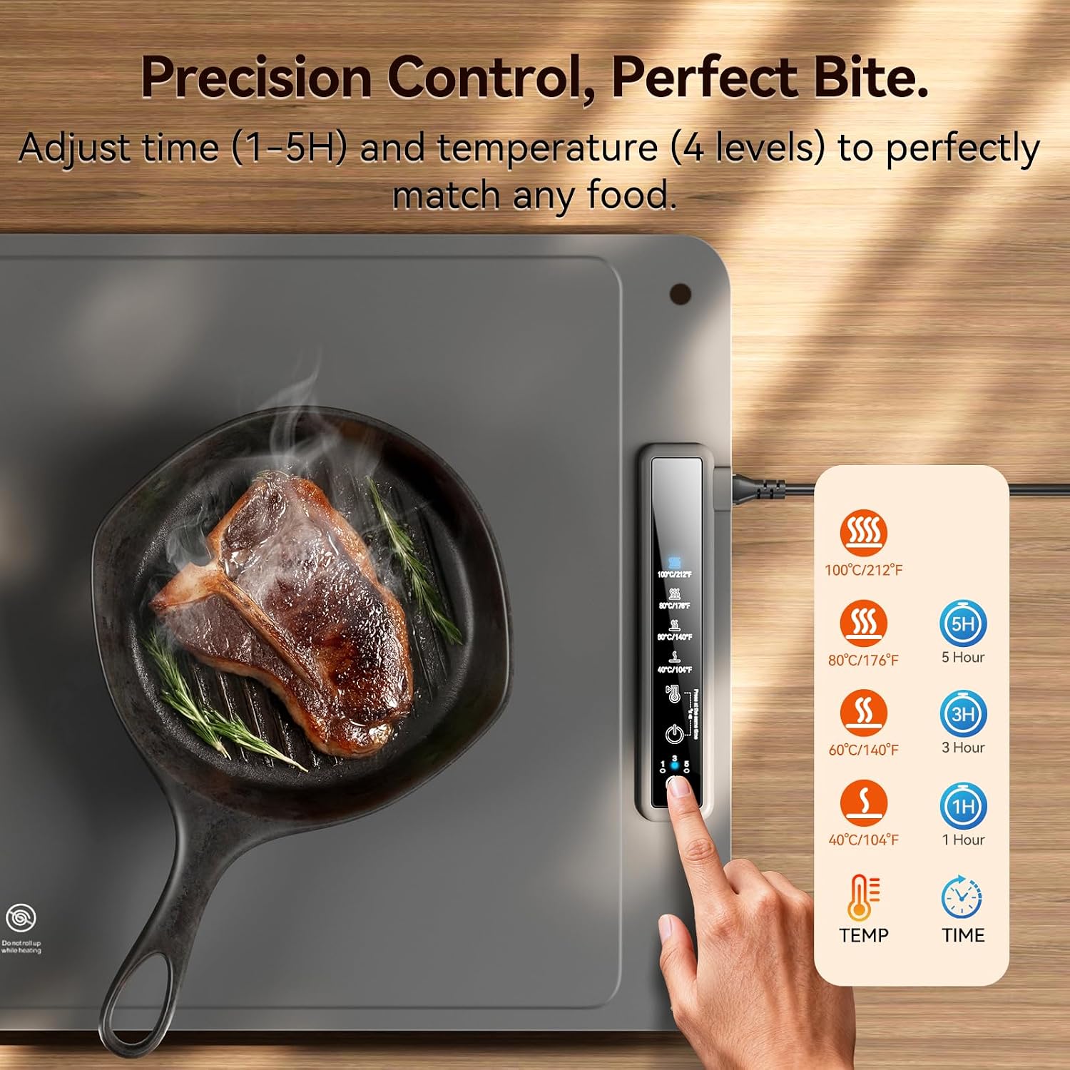 XXL 36x16インチ フードウォーマーマット、4段階温度 - Portable Food Warmer のレビューと価格