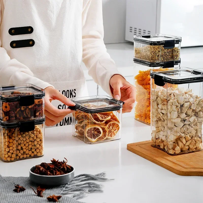 460-1800 ミリリットルセット積み重ね可能なキッチン密 - Food Storage Jar Set のレビューと価格