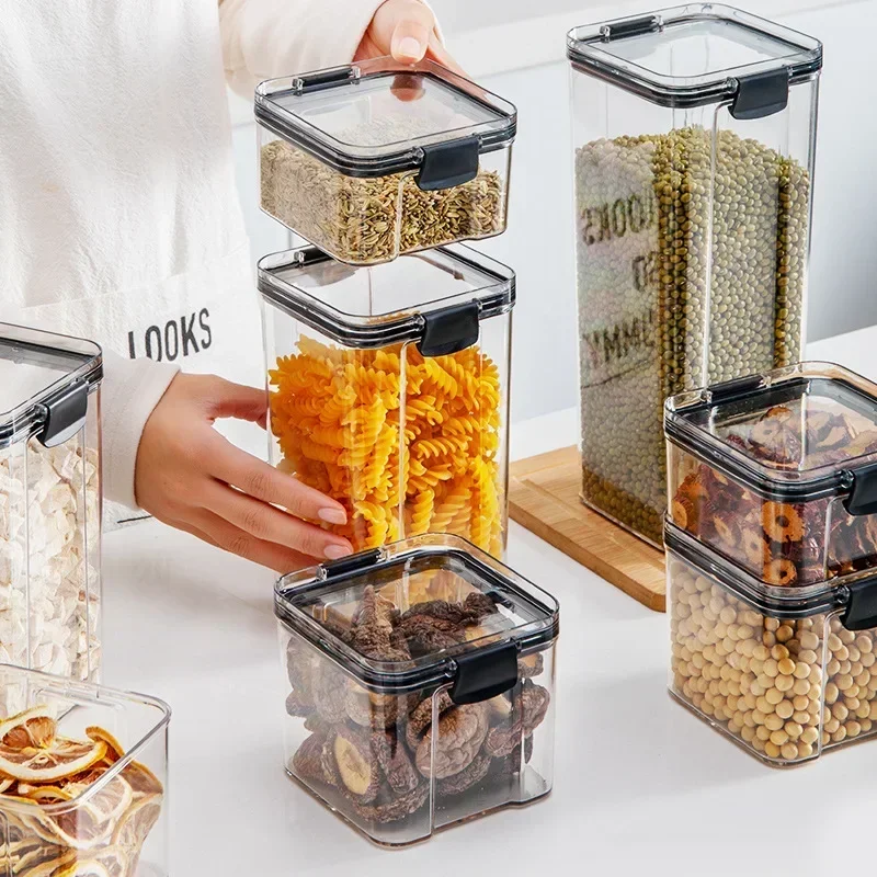 460-1800 ミリリットルセット積み重ね可能なキッチン密 - Food Storage Jar Set のレビューと価格