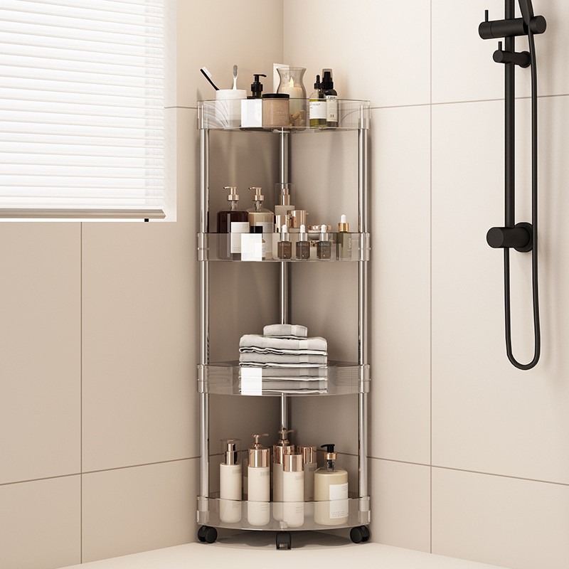 棚 透明収納ラック 浴室 キッチン棚 収納 三角形 壁掛け  - Food Storage Shelving のレビューと価格
