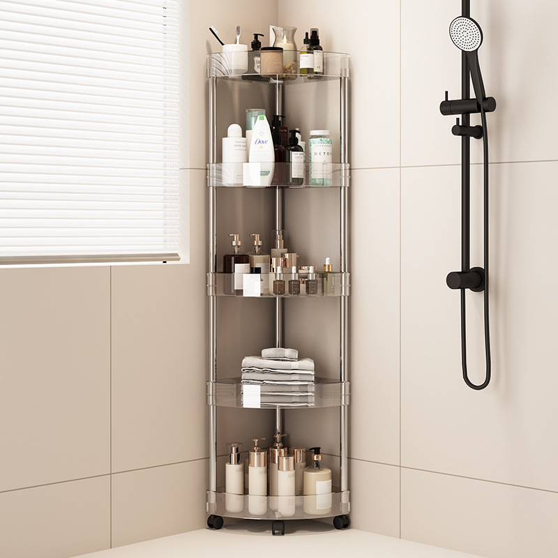 棚 透明収納ラック 浴室 キッチン棚 収納 三角形 壁掛け  - Food Storage Shelving のレビューと価格