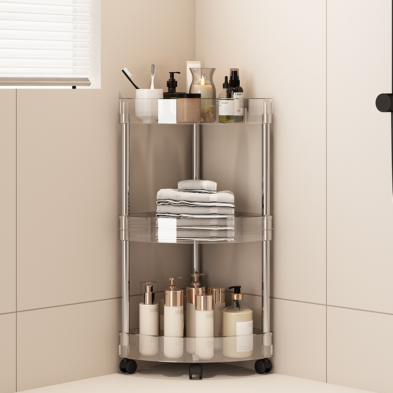棚 透明収納ラック 浴室 キッチン棚 収納 三角形 壁掛け  - Food Storage Shelving のレビューと価格