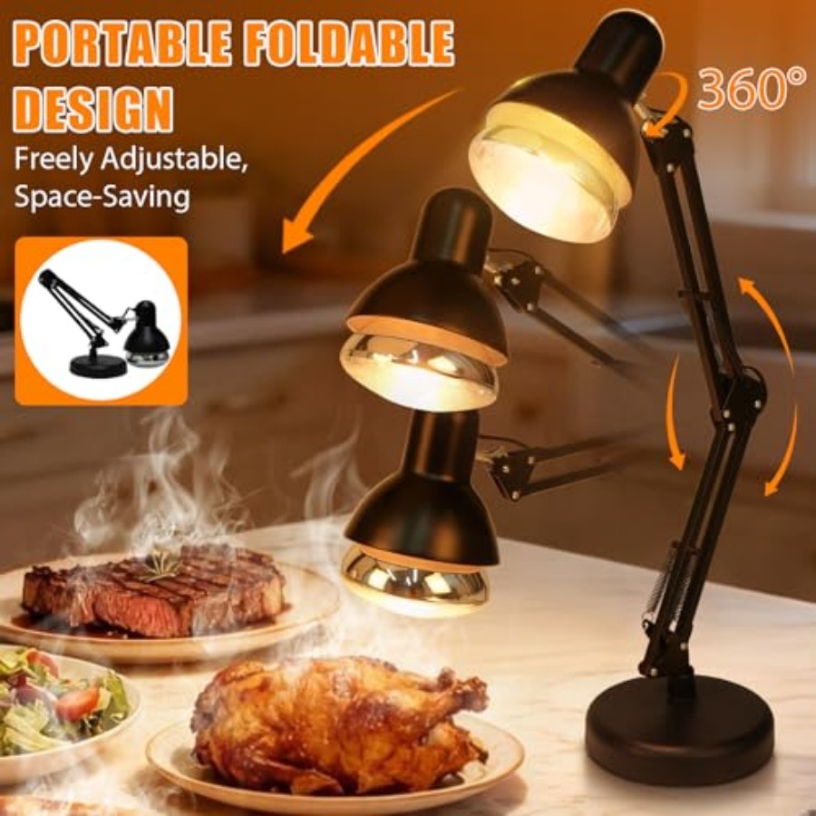 ポータブルフードヒートランプ - [折りたたみ式デザイン]  - Portable Food Warmer のレビューと価格