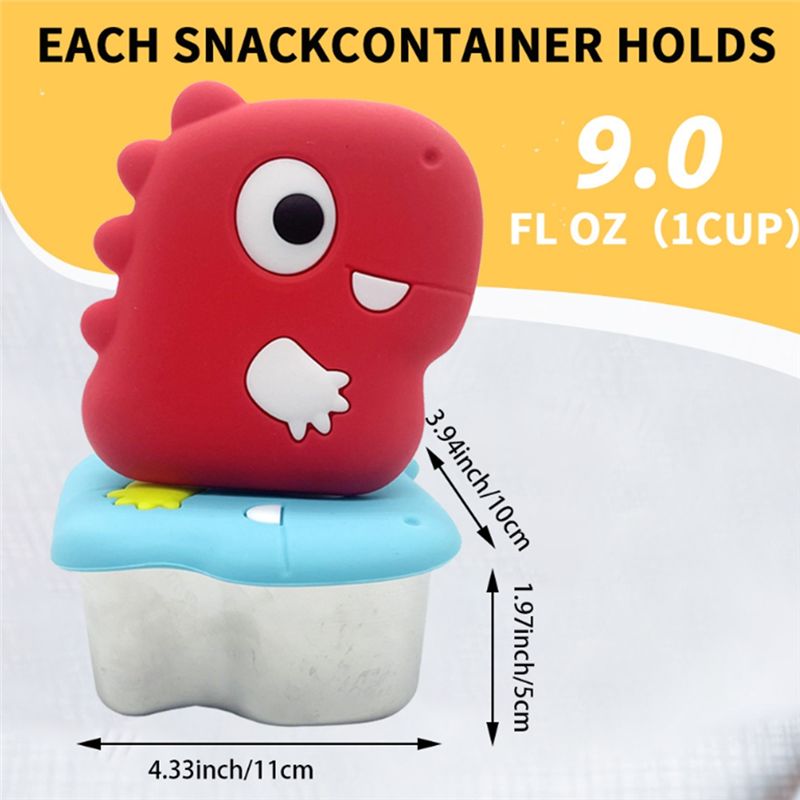 AA94-304 ステンレス製恐竜型スナックボックス シリコ - Food Storage Boxes With Lids のレビューと価格