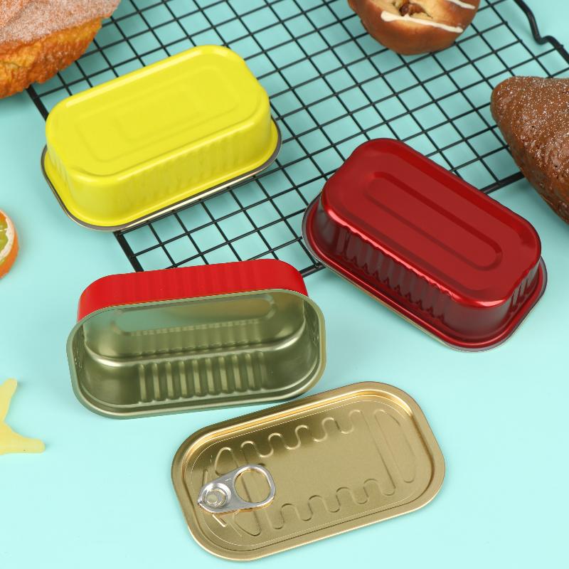 2個入り長方形ミニ密閉金属製収納ボックス、プルリング付き蓋、 - Food Storage Boxes With Lids のレビューと価格