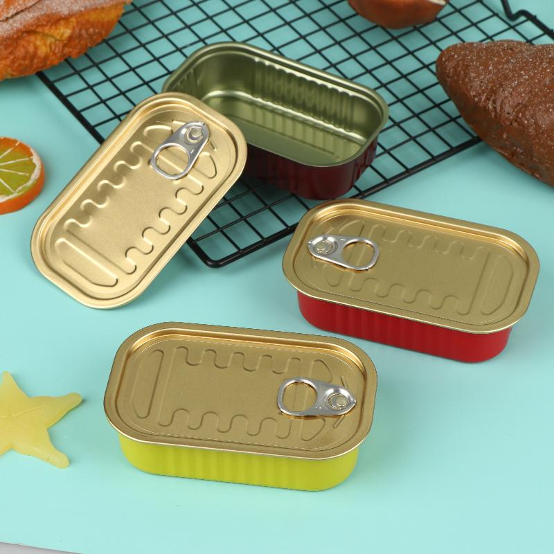 2個入り長方形ミニ密閉金属製収納ボックス、プルリング付き蓋、 - Food Storage Boxes With Lids のレビューと価格