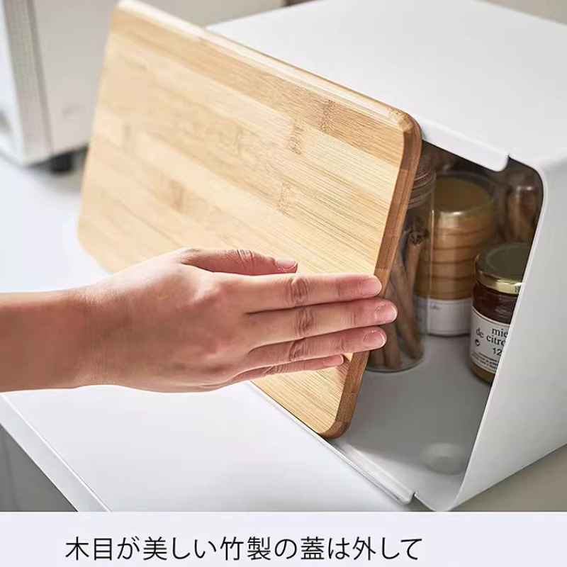 キッチン収納用竹製ブレッドボックス、スナック整理用気密食品容 - Food Storage Pantry のレビューと価格