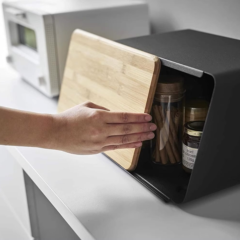 キッチン収納用竹製ブレッドボックス、スナック整理用気密食品容 - Food Storage Pantry のレビューと価格