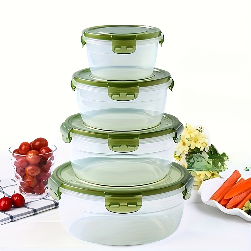 4つのプラスチック製食品保存容器、ランチボックス、食堂、キャ - Food Storage Meals のレビューと価格