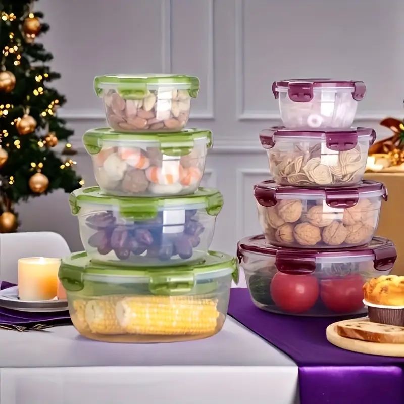 4つのプラスチック製食品保存容器、ランチボックス、食堂、キャ - Food Storage Meals のレビューと価格