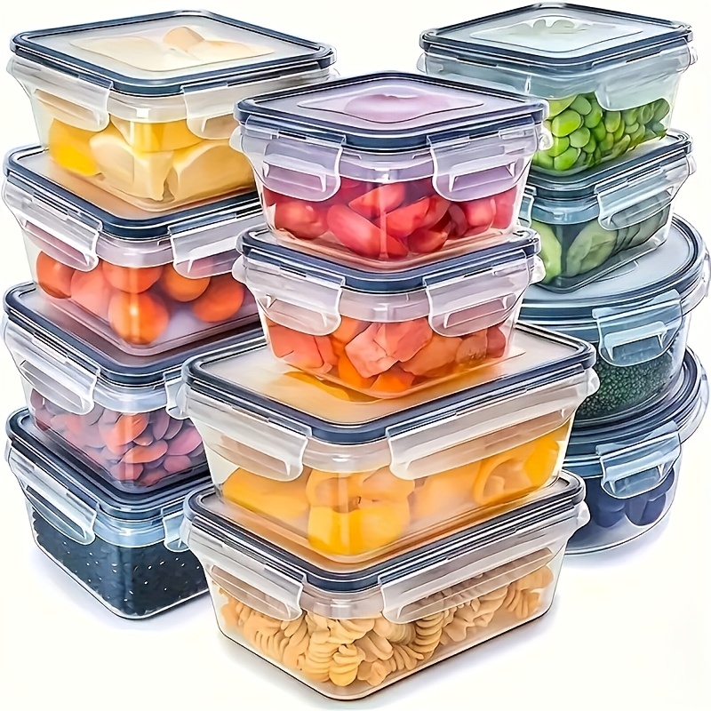 8個セットには、4つの容器と4つの蓋が含まれています。気密食 - Food Storage Boxes With Lids のレビューと価格