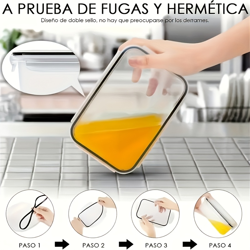 8個セットには、4つの容器と4つの蓋が含まれています。気密食 - Food Storage Boxes With Lids のレビューと価格