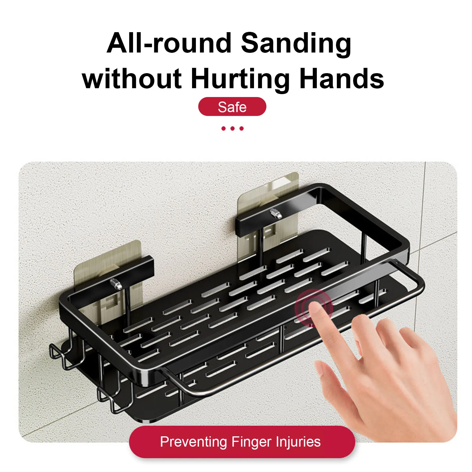 浴室用棚 穴あけ不要 壁掛け シャンプーボトル シャワーコー - Food Storage Shelving のレビューと価格